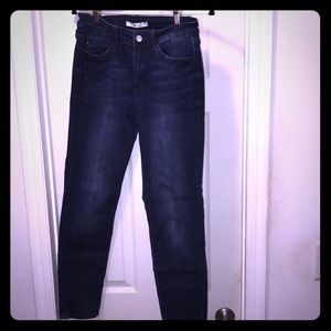 Dark wash skinny jeans